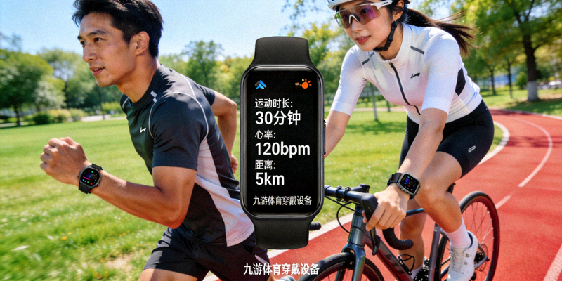 户外跑步骑行爱好者使用九游体育穿戴设备记录运动数据